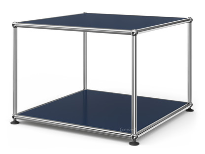 Table d'appoint 50 USM Haller Panneaux inférieur et supérieur en métal|Bleu acier RAL 5011