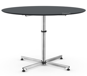 Table ronde Kitos USM Haller Ø 110 cm|Linoleum|Charbon