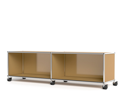 Meuble bas Lowboard TV/HIFI USM Haller, personnalisable Beige USM|Ouvert|Sans passe-câbles