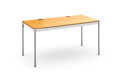 Table USM Haller Plus 150 x 75 cm|05-Plaqué hêtre naturel|Plateau coulissant à gauche