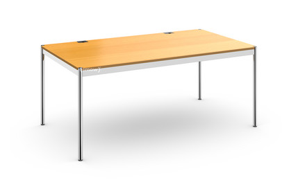 Table USM Haller Plus 175 x 100 cm|05-Plaqué hêtre naturel|Sans plateau coulissant