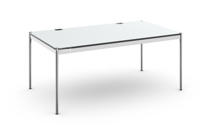 Table USM Haller Plus 175 x 100 cm|02-Stratifié gris perle|Sans plateau coulissant