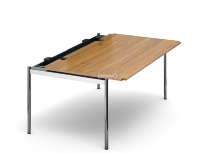 Table USM Haller Advanced 175 x 100 cm|07-Plaqué chêne laqué naturel|Plateau coulissant à droite