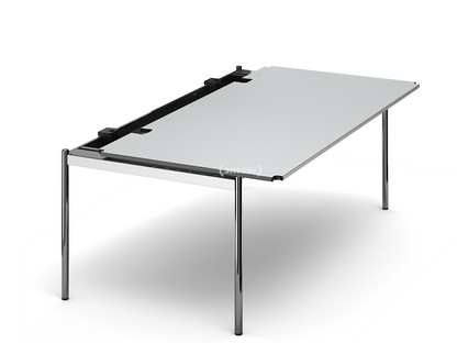 Table USM Haller Advanced 200 x 100 cm|02-Stratifié gris perle|Sans plateau coulissant