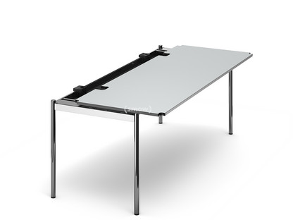 Table USM Haller Advanced 200 x 75 cm|02-Stratifié gris perle|Sans plateau coulissant
