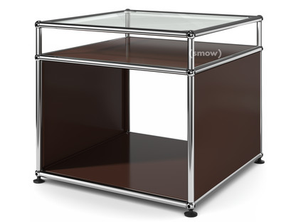 Table d'appoint avec réhausse USM Haller Marron USM