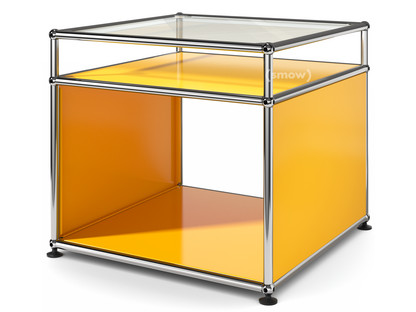 Table d'appoint avec réhausse USM Haller Jaune or RAL 1004