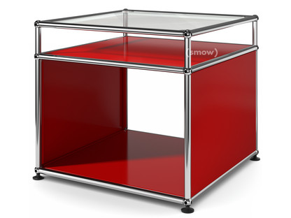 Table d'appoint avec réhausse USM Haller Rouge rubis USM