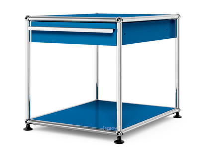 Table d'appoint USM Haller avec tiroir Bleu gentiane RAL 5010