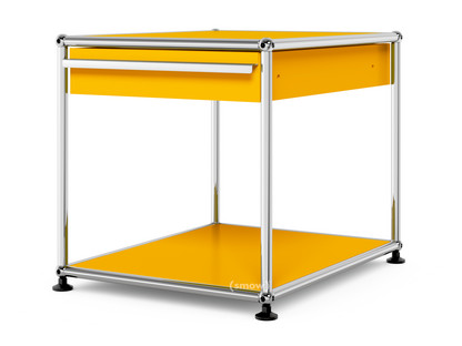 Table d'appoint USM Haller avec tiroir Jaune or RAL 1004