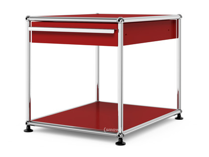 Table d'appoint USM Haller avec tiroir Rouge rubis USM