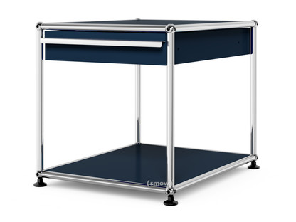 Table d'appoint USM Haller avec tiroir Bleu acier RAL 5011