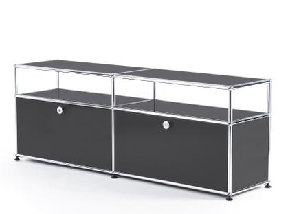 Meuble TV USM Haller avec réhausse Anthracite RAL 7016