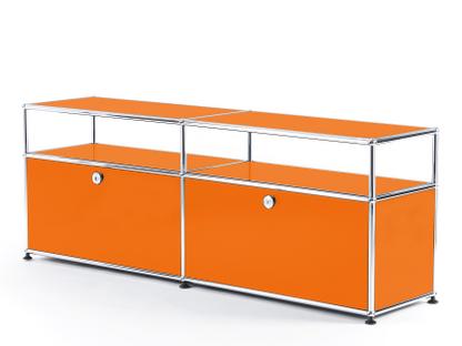 Meuble TV USM Haller avec réhausse Orange pur RAL 2004