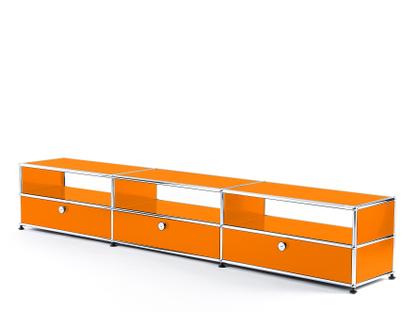 Meuble Hi-Fi bas Lowboard USM Haller Orange pur RAL 2004