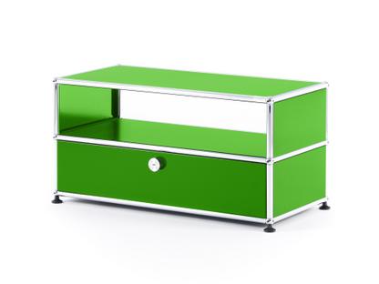 Meuble bas Lowboard TV USM Haller avec porte coulissante Vert USM