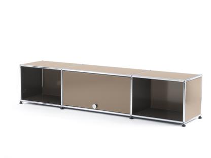 Meuble TV bas Lowboard  USM Haller avec porte escamotable Beige USM