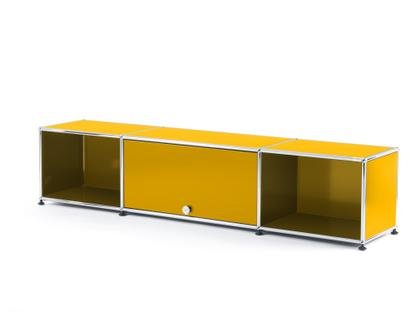 Meuble TV bas Lowboard  USM Haller avec porte escamotable Jaune or RAL 1004