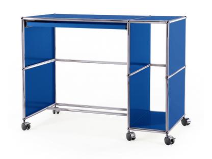 Bureau USM Haller à roulettes Type 1 Bleu gentiane RAL 5010