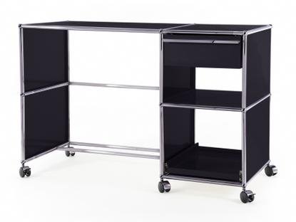 Bureau USM Haller à roulettes Type 2 Noir graphite RAL 9011