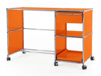 Bureau USM Haller à roulettes Type 2 Orange pur RAL 2004