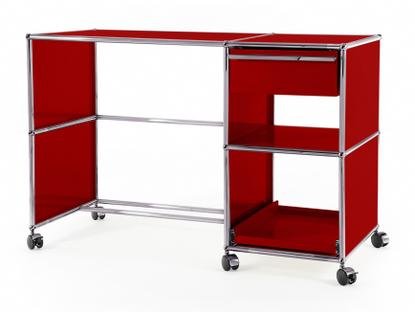 Bureau USM Haller à roulettes Type 2 Rouge rubis USM