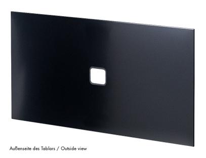 Paroi USM Haller avec passe-câbles 50 x 35 cm|Noir graphite RAL 9011|Centre centré
