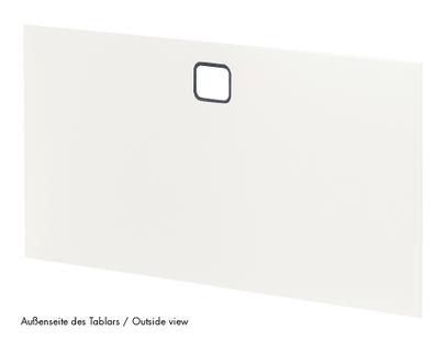 Paroi USM Haller avec passe-câbles 75 x 35 cm|Blanc pur RAL 9010|En haut au centre