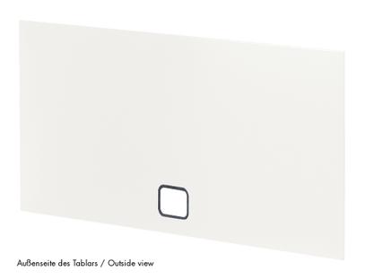 Paroi USM Haller avec passe-câbles 50 x 35 cm|Blanc pur RAL 9010|En bas au centre