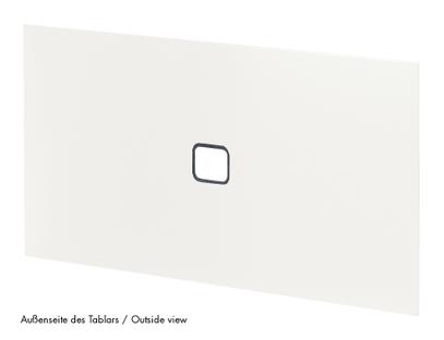 Paroi USM Haller avec passe-câbles 35 x 35 cm|Blanc pur RAL 9010|Centre centré