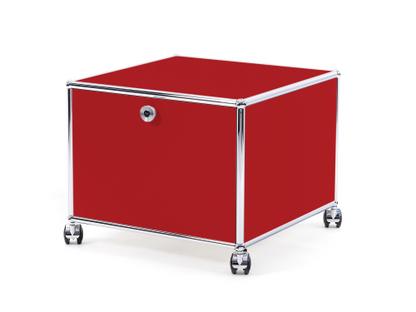 Caisson pour imprimante USM Haller 50 cm|Rouge rubis USM|Avec roulettes