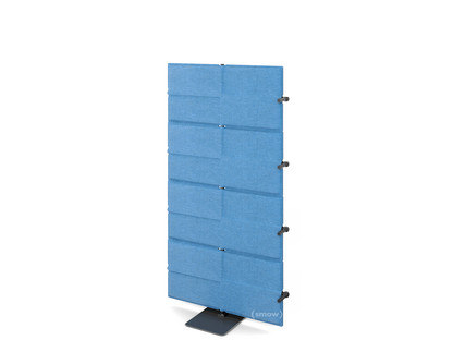 Extension panneaux acoustiques USM Privacy Avec raccord d'angle (pour angle de 90°)|1,44 m (4 éléments)|Bleu  
