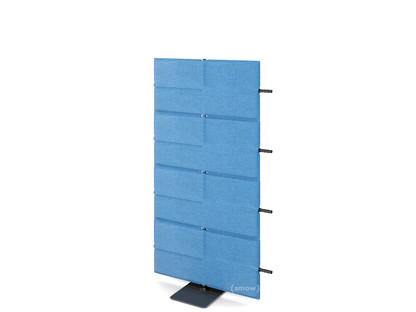 Extension panneaux acoustiques USM Privacy Avec connecteur de panneaux (pour murs droits)|1,44 m (4 éléments)|Bleu  