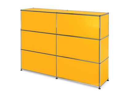 Comptoir d’accueil USM Haller version 1 Jaune or RAL 1004|150 cm (2 éléments)|35 cm