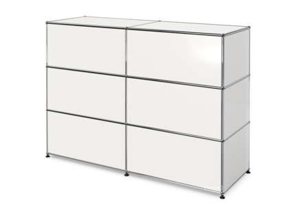 Comptoir d’accueil USM Haller version 1 Blanc pur RAL 9010|150 cm (2 éléments)|50 cm