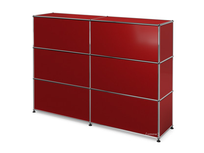 Comptoir d’accueil USM Haller version 1 Rouge rubis USM|150 cm (2 éléments)|35 cm