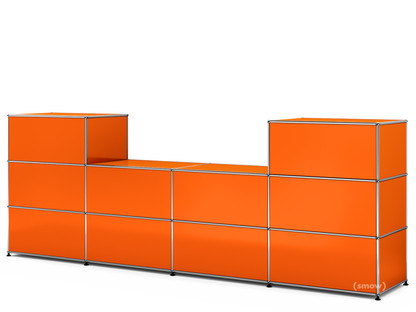 Comptoir d’accueil USM Haller version 3 Orange pur RAL 2004|50 cm