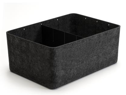 Boîte USM Inos L 45,3 x H 19 cm|Anthracite|Séparation 1