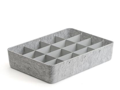 Boîte USM Inos L 45,3 x H 9,5 cm|Gris clair|Séparation 4