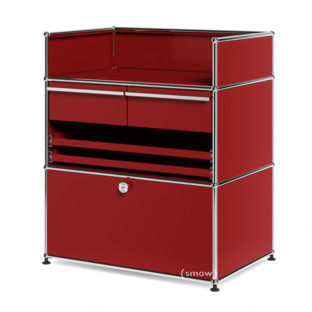 Meuble d'appoint médical USM Haller Rouge rubis USM|Sans serrures