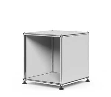 Table d'appoint USM Haller pour salle d'attente H 35 x L 35 x P 35 cm|Argent mat USM