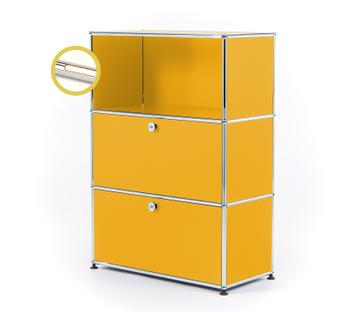 USM Haller E Highboard M avec éclairage du compartiment  Jaune or RAL 1004|Blanche chaude