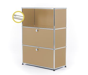 USM Haller E Highboard M avec éclairage du compartiment  Beige USM|Blanche froide