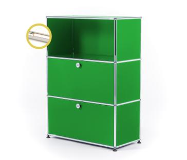 USM Haller E Highboard M avec éclairage du compartiment  Vert USM|Blanche chaude