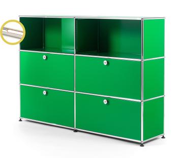 USM Haller E Highboard L avec éclairage du compartiment Vert USM|Blanche chaude