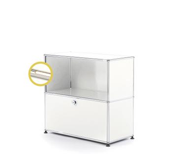 USM Haller E Sideboard M avec éclairage du compartiment Blanc pur RAL 9010|Blanche chaude