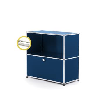 USM Haller E Sideboard M avec éclairage du compartiment Bleu acier RAL 5011|Blanche froide