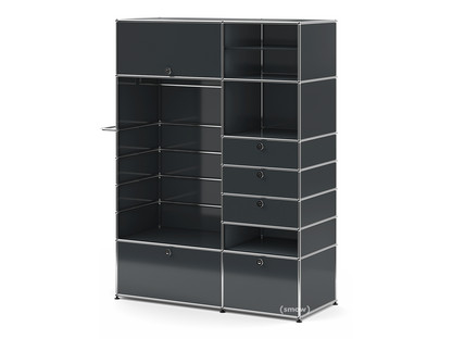 Armoire-penderie USM Haller Type II Anthracite RAL 7016