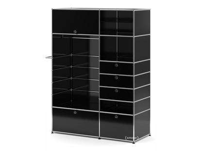 Armoire-penderie USM Haller Type II Noir graphite RAL 9011