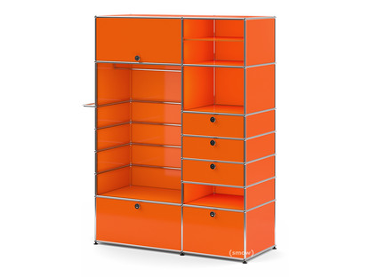 Armoire-penderie USM Haller Type II Orange pur RAL 2004